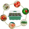 Planters krukor 5st 10 gallons potatisodling plantering vävda tygväskor med 12-cellsfröpropagatorbricka Justerbara ventiler