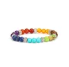 Buddha Herren Damen 7 Chakra Mischstein Heilchakr a Pray Mala Armband Lavastein DIY Perlen Schmuck Ausgleichsarmbänder