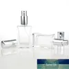 Dhl free 100pcs/lot 30ML Fashion Portable Transparent Glass Perfume Bottle With Aluminum Atomizer Empty Cosmetic Case For Travel