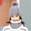 Set 2 Anti-Fog Hats Hats Женщины Зимние Шапочки Бархат Толстая Нагрудная Нагрудника Маска Черепости Шляпка Beanie Пылезащитный Женский Теплый Вязаные Шерстяные Крышки Велоспорт Caps Mas