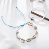 2pc/set Bohemia Summer Jewelry Turtle Shell cavigliera Fashion Foot Chain Charm Beads braccialetto alla caviglia per le donne