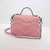 2021 Macaron Fashion Handväskor Kvinnor axelväska äkta läder berömda varumärke Crossbody Bag2717