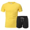 Herrsp￥rar M￤n 2022 Summer Short Sleeved Shorts Set Mesh O-Neck Sportswear Brand Running Fitness Training Clothes