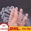 Stock In USA Glass Oil Burner Pipe Clear High Uality Glass Pipes Transparent Great Tube Oil Nail Adapter 4inch Lenght Fast Delivery