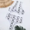 Women's Swimwear Sexy Snake Print Bikini 2021 Bow Women Swimsuit Thong High Waist Set Beach Wear Swimming Suits For Bathing Suit