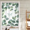 Curtain & Drapes Plant Leaves Painting Doorway Fabric Noren Short Kitchen For Living Room Entrance Decor Hanging Door