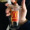 W magazynie 8,6 cala 8 cali dwa stypy McDonald's Tortoise Cup Glass Bongs 14,4 mm męska miska