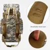 Outdoor 80L Large Capacity Military Backpack Tactical Backpack Mountaineering Bag Camping Hiking Military Camo Water-repellent Q0721