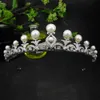 Zirconia sötvattenspärrkrona huvudband för brud bröllop tiara brud headpiece hair smycken coroa noiva wigo1270