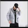 Jackets Outerwear & Coats Apparel Drop Delivery Japanese Top Coat 2021 Latest Multi-Pocket Solid Color Jacket Mens Clothing Street Loose Casu