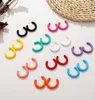 Hoop & Huggie Simple Big Round Earrings For Women Geometric Plastic Exaggerated Earring Hyperbole Trendy Ring Jewelry