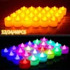 24/48pcs Flameless LED Tealight Tea Candles Wedding Light Romantic Candle Lights for Birthday Party Weddings Decorations D3.0