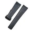 Titta på Band för Tag Heuer Carrera Silicone Rubber Waterproof Men Women 22 24mm Rem Accessories Armband Belt248U