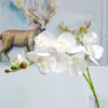 2 Fork 3D6 Head Feel Real Phalaenopsis Orchid Simulation Flower Wedding Decoration Christmas Party Home Decoration Y0630