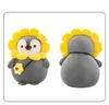 Peluche pingouin tournesol mignon, animaux en peluche, décoration de la maison, poupées, oreiller, cadeau d'anniversaire pour enfants et adultes