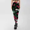 Ins Fashion Leggings d'entraînement pour femmes taille haute Push Up Legging Camouflage imprimé femme pantalon de fitness pantalon décontracté 211204