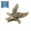 Pins, broches antieke goud zilveren kleur sieraden vliegende adelaar broche mannen jongens pak sjaal accessoires cap badge cockade verjaardagscadeau