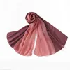 Gradient Two Tone Color Chiffon Muslim Hijab Scarf Big Size Head Shawls Wrap Headscarf Popular Long Scarves Islamic Hat 180*70CM