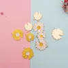 10pcs Enamel Charms Oil Drop Chrysanthemum Flowers Pendants For Women Jewelry DIY Bracelet Earring Accessories