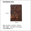 A5 Retro Notebook 3D Steampunk Effetto incisione PU Travel Train Stampa Decorazione Diario Libro squisito Regalo 210611