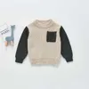 Lente en herfst jongens en meisjes gebreide truien Nieuwe Koreaanse versie buitenlandse kinderen lange mouwen pullover mode top Y1024