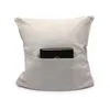40x40 cm Sublimacja pusta książka Pocket Pillow Cover Solid Color DIY Poliester Linen Cushion Covers Decor 5773940