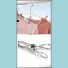 Clothing Racks Housekee Organization Home & Gardenmtifunction Spring Clothes Clips Stainless Steel Pegs For Socks Pos Hang Rack Parts Portab