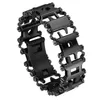 Assista Bands Tool Bracelet Tread multifuncional kits de driver parafuso externo Viagem de bicicleta vestível de aço inoxidável pulseira298a