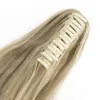 Vågig hästsvans lockigt hår tiger clip kort klipp hög temperatur resistent silke europeisk och amerikansk damtoalett peruk