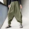 Erkek Pantolon Erkekler Harem Japon Rahat Pamuk Keten Baggy Erkek Giyim Pantolon Adam Jogging Yapan Retro Çingene Hip Hop Sweatpants