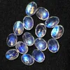 Standard Szie 5x7mm Faceted Cut Owalny Kształt Luźny Kamień Naturalny Rainbow Moonstone Gemstone H1015