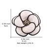 Pins Broscher High-end Vintage Tyg Camellia Blomma För Kvinnor Mode Kostym Cardigan Lapel Corsage Badge Smycken Presenter Seau22