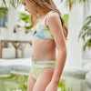 Designer Kids Bikinis Rib Swimsuit Tie Dye Print Swimwear Children High Waist Bikini Set 2021 Girl Bathing Suits