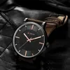 Simple Fashion Analog Quartz Mens Watches Curren Casual Business Leather Wristwatch Male Clock Classic Men's Watch Erkek Saati Q0524
