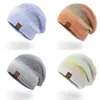النساء الشتاء الدافئ حك قبعة قبعة التعادل صبغ الصوف اصطف الأزياء الاستمرار في درجة حرارة قبعات للخارجية