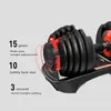 Drop Gym Equipmen Verstellbare Hantel 1090 Gewichte Hantel-Set Indoor-Sport-Fitness-Hanteln