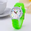 ジュネーブゴムゼリーシリコーンクリームキャンディ腕時計フレッシュカラー数字鉛筆ポインターレディースブレスレット時計