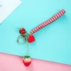 Keychains Cute Girl Heart Simulation Food Play Small Strawberry Baked Sweet Potato Keychain AirPods Pendant Lovers Car Keys