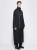 남자 트렌치 코트 정원 Zip Coat Gabardine Sheep Dark Black Viol22