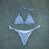 Bikini sexy de talla grande Traje de baño para mujer Traje de baño Bikinis de cintura alta Conjunto Ropa de playa Traje de baño Biquini brasileño de dos piezas 210407