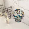 Strängar Halloween Skull Lights Led String Light Decoration 10Led Party Skeleton Bone Holiday 2 meter