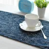 Chinese Style Navy Floral Table Runner Tea Table Cloth Hotel Household Floral Table Flag Party Wedding Decoration Home Textile