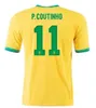 Homem Kids Kit 2021 2022 Coutinho Firmino Jesus Brasil Camisas de Futebol 21 22 Paqueta Neres Marcelo G.Jesus P.Coutinho Casemiro Camisa de Futebol Uniforme Camisa Feminina