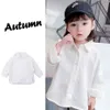 Solid Color Blouse Girl Spring Autumn Children's Shirts Casual Style Clothes For Girls 210412