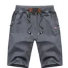 Mäns sommarbyxor Shorts Bomull Casual Bermudas Black Men Boardshorts Homme Classic Brand Clothing Beach Male 210713