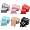 50 Pcs/lot Cute Kraft Paper Pillow Gift Wrap Favor Box Wedding Party Favour Gifts Candy Packaging Home Partys Birthday Supply