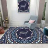 Cushion/Decorative Pillow Mandala Pattern Carpet Square Anti-Skid Area Floor Mat 3D Rug Non-slip Dining Room Living Soft Bedroom