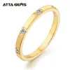 Ronde CUT D-kleur VVS1 Clarity 18K Geel Goud Engagement Wedding Band Lab Gegroeide Diamond Ring voor Vrouwen 211217