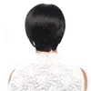 IShow Pixie Short Wigs Brasileiro 1B / 30 27 Bug Natural Black Ombre Cor Virgem Human Human Wigs Colored Bob