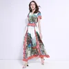 Summer Maxi Dress Women Aethenstic Print V-Neck Plus Size Boho Sukienki Beach Daily Party Es Vestidos Chic 210421